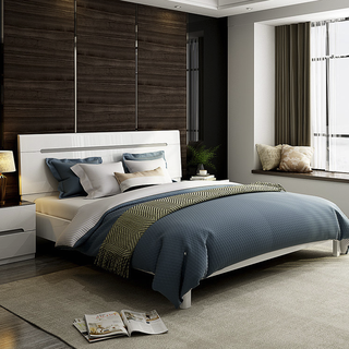 SUNHOO 双虎-全屋家具 16H1 现代简约板式床 180*200cm 低箱款