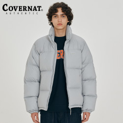 COVERNAT 2021年冬新款加厚时尚立领短款羽绒服情侣外套周洁琼同款