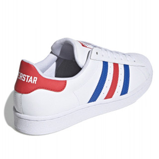 adidas ORIGINALS Superstar 中性休闲运动鞋 FV2806 白/红/蓝 41