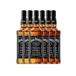 JACK DANIEL‘S 杰克丹尼 美国田纳西州黑标威士忌 6瓶装 1000ml*6