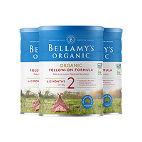 BELLAMY'S 贝拉米 澳洲贝拉米2段奶粉6-12个月900g*3罐