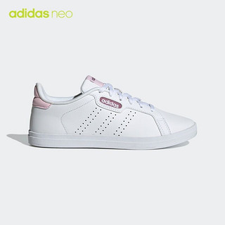 adidas 阿迪达斯 官网neo COURTPOINT BASE女休闲板鞋小白鞋FY8413 白/粉 36(220mm)