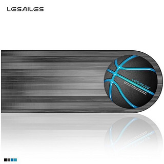LESAILES 飞遁 800*300*3mm篮球电竞游戏超大号鼠标垫 办公电脑键盘桌垫 异形款 黑色