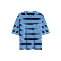 Gap 盖璞 男女款圆领短袖T恤 735902 蓝色条纹 XL