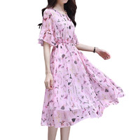 La Chapelle 拉夏贝尔 女士中长款连衣裙 LXQZ0267 粉红色 L