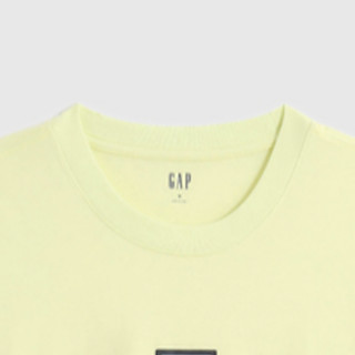 Gap 盖璞 重磅密织系列 男士圆领短袖T恤 688537 淡黄色 S