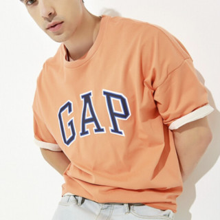 Gap 盖璞 重磅密织系列 男士圆领短袖T恤 688537 橙色 M