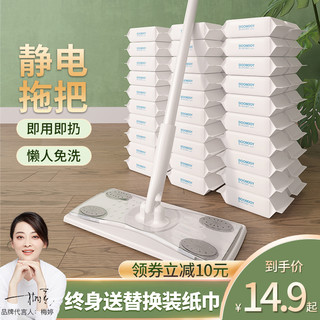 BOOMJOY 宝家洁 静电拖把 3包湿巾 2包干巾 再送2干 共215片