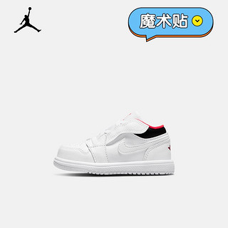 AIR JORDAN 正代系列 Jordan 1 Low Alt (TD) 儿童休闲运动鞋 CI3436-160 白色/黑色/红色 21码