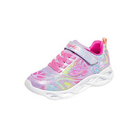 SKECHERS 斯凯奇 LIGHTED系列 TWISTY BRIGHTS 女童休闲运动鞋 302305L/LVMT 薰衣草色/多彩色 28.5码