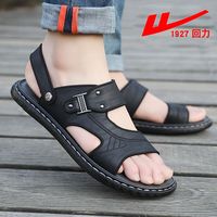 WARRIOR 回力 男凉鞋2023休闲潮流软底沙滩鞋男夏季透气防滑青年男士凉拖鞋