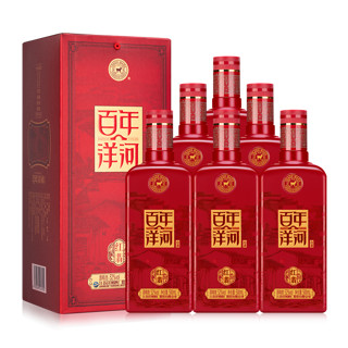 YANGHE 洋河 白酒百年洋河绵柔浓香型海之蓝兄弟款 42度红翡500ml*6瓶整箱