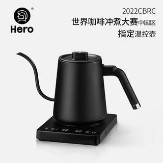 Hero（咖啡器具） ero（咖啡器具） Hero 无名温控手冲咖啡壶家用细口壶电热水壶泡茶控温电动手冲壶 电热控温手冲壶-黑色-1200W