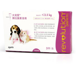 REVOLUTION 大宠爱 猫犬通用 滴剂类内外一体驱虫药 ≤2.5kg 0.25ml*3支