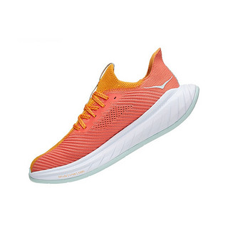 HOKA ONE ONE Carbon卡奔X Carbon X3 女子跑鞋 1123193-RYCM 镭射黄/茶花橘 44