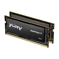Kingston 金士顿 Impact系列 DDR4 3200MHz 笔记本内存 普条 黑色 64GB 32GB*2 HX432S20IBK2/64