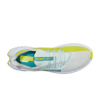 HOKA ONE ONE Carbon卡奔X Carbon X3 男子跑鞋 1123192-BSEP 海盐白/月见草绿 44