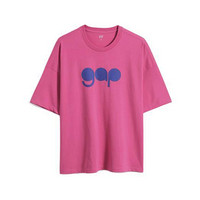 Gap 盖璞 男女款圆领短袖T恤 732678 紫红色 XL