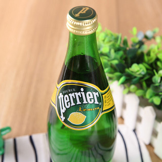 perrier 巴黎水 充气天然矿泉水 柠檬味 330ml*12瓶