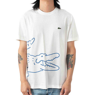 限尺码：LACOSTE 拉科斯特 男士圆领鳄鱼印花T恤