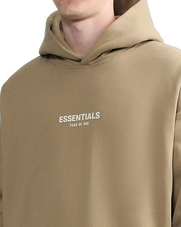 ESSENTIALS Logo 植绒连帽卫衣