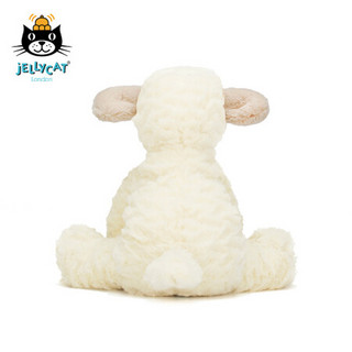 jELLYCAT 波浪毛小羊羔公仔毛绒玩具儿童安抚睡觉抱枕玩偶礼物送礼 白色 12cm