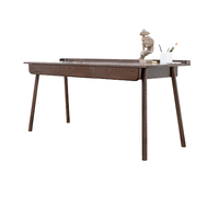 VISAWOOD 维莎原木 w8032 日式全实木书桌 胡桃色 1.6m 三抽款