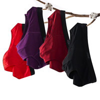 YASHIKAI 雅士凯 男士三角内裤套装 777 4条装(黑色+红色+枣红+深紫) XL