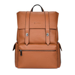 hushpuppies暇步士男士双肩包真皮头层牛皮时尚背包大容量书包电脑包