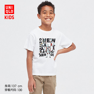 UNIQLO 优衣库 UT童装/男童/女童ULTRAMAN印花T恤(短袖 奥特曼系列)448628 白色 130cm(130/64)