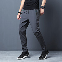 俞兆林夏季新款口袋拉链运动长裤薄款男宽松百搭休闲裤子 8021黑色 M 8021灰色 XL