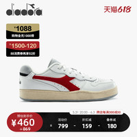 diadora/迪亚多纳男女鞋情侣款休闲复古做旧板鞋MI BASKET 36.5 黑色C9124