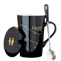 BUDINGCIYI 布丁瓷艺 SPTM100 马克杯 黑亮面款 420ml 双子座