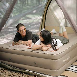 Naturehike 挪客（NatureHike）桃皮绒充气床垫 户外加高帐篷床垫便携露营快充气垫 黎草色
