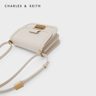 CHARLES & KEITH CHARLES＆KEITH复古风CK2-80781599-1女士金属手提简约单肩豆腐包 Ivory象牙色