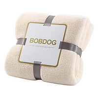 BoBDoG 巴布豆 BD1117166A 婴儿菱形浴巾 夏季轻薄款 米白 75*150cm