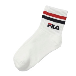 FILA 斐乐 女士中筒袜 FS3SCD6332X 白色