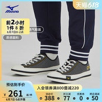 Mizuno 美津浓 男女22春夏新款百搭低帮舒适透气休闲鞋COURT S LOW 41 03/黑/柠檬黄/白