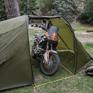 挪客（NatureHike）云旅摩托车双人帐篷 户外露营骑行自驾游防雨抗风露营装备. 浅灰/红 沙漠绿