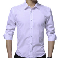 ROMON 罗蒙 男士长袖衬衫套装 5618 2件装(白色+粉色) 5XL