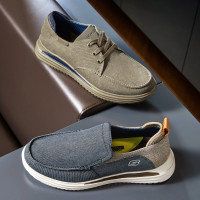 SKECHERS 斯凯奇 夏男鞋简约一脚套舒适休闲鞋质感帆布鞋男