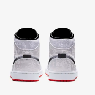 AIR JORDAN 正代系列 Air Jordan 1 Mid SE Fearless 陈冠希联名款 男子篮球鞋 CU2804-100 白/黑/红 45