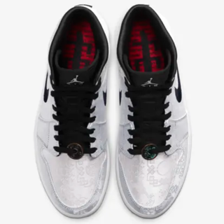 AIR JORDAN 正代系列 Air Jordan 1 Mid SE Fearless 陈冠希联名款 男子篮球鞋 CU2804-100 白/黑/红 45