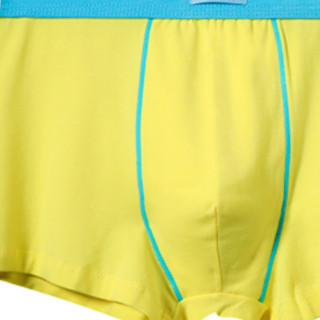YASHIKAI 雅士凯 男士平角内裤套装 868 4条装(天蓝+浅紫+黄色+白色) XXXL