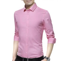 ROMON 罗蒙 男士长袖衬衫套装 5618 2件装(深蓝+粉色) M