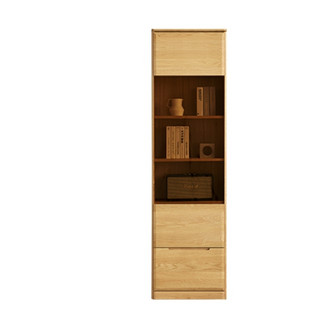 原始原素 L3171 现代简约小户型书房橡木组合书架展示柜 0.55m