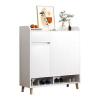 First Forest 第一森林 带门简易鞋柜 暖白色 60cm 三门一抽款