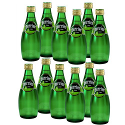巴黎水 perrier 柠檬味气泡水 330ml*12
