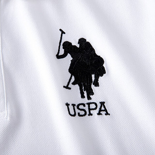 USPOLO男短袖polo衫商务休闲夏季男装纯棉亲肤吸汗时尚简约上衣翻领百搭款 纯白色（款1） XL