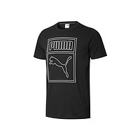 PUMA 彪马 Graphic 男子运动T恤 598245-51 黑色/白色 XXL